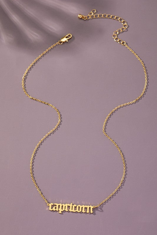 Laser cut zodiac sign pendant necklace - Tigbul's Variety Fashion Shop