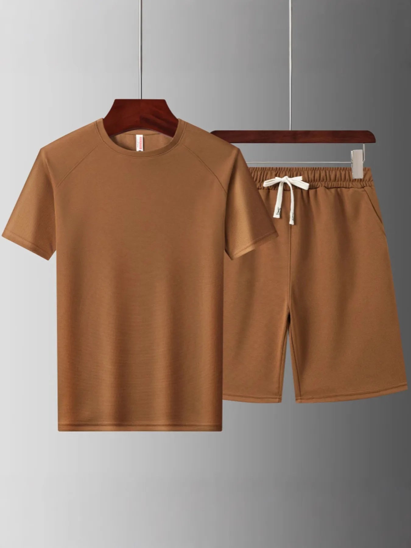 Men's Plus Size Short Sleeve Top and Shorts Set - Tigbul's Variety Fashion Shop