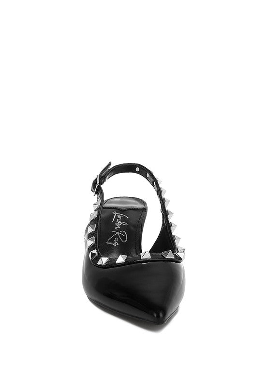 Hiral Stud Embellished Slingback Sandals - Tigbul's Variety Fashion Shop