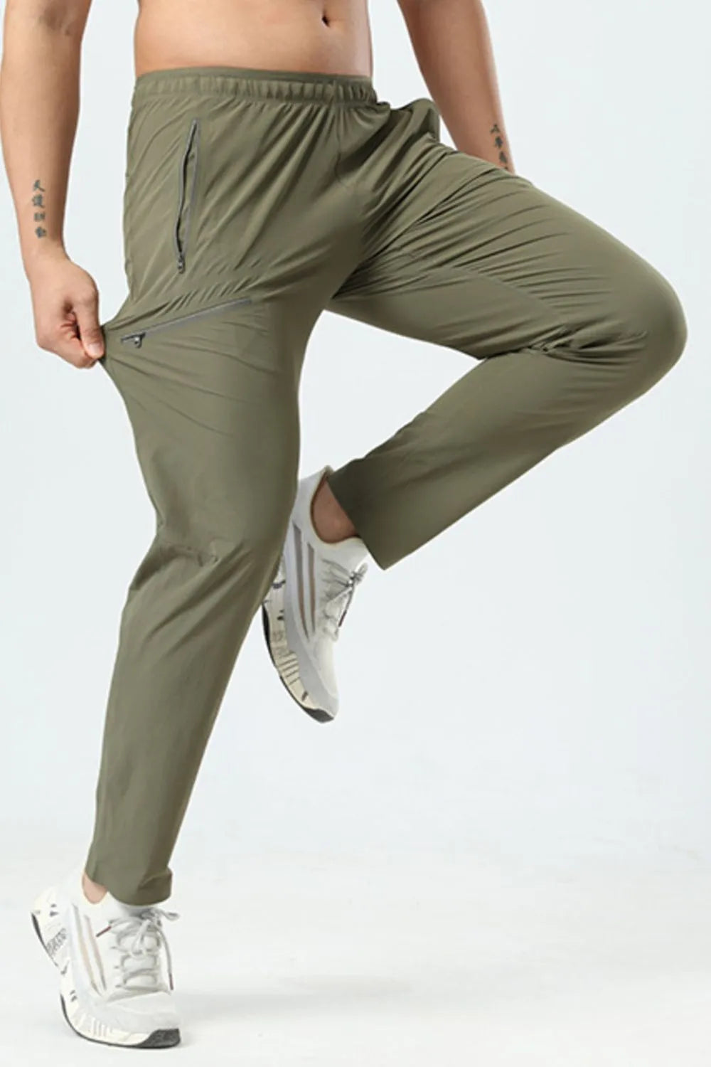 Men's Plus Size Elastic Waist Loose Fit Pants - Tigbul's Variety Fashion Shop