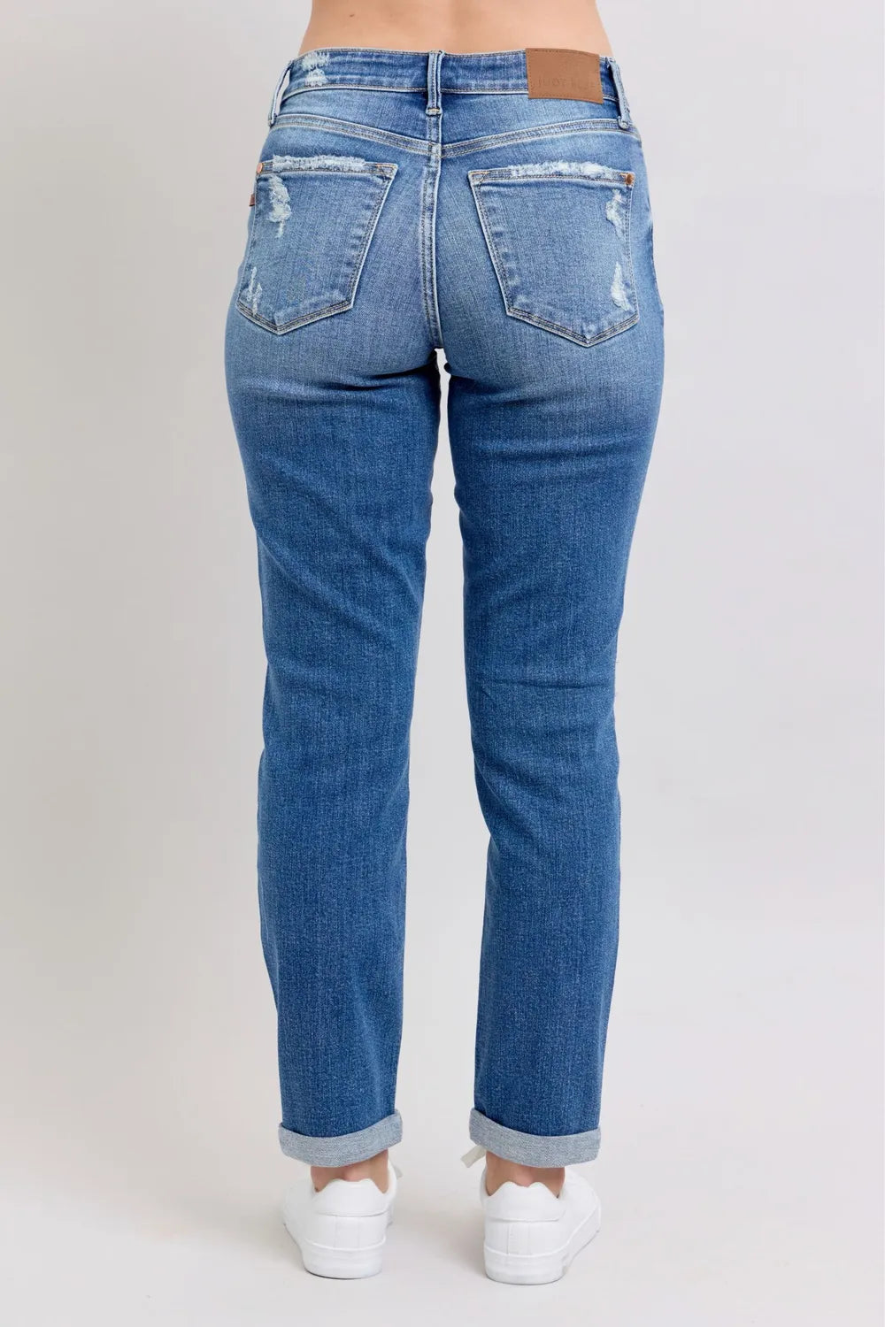 Judy Blue Size 9/29 Button Fly Distressed Jeans with Pockets - Tigbul's Variety Fashion Shop