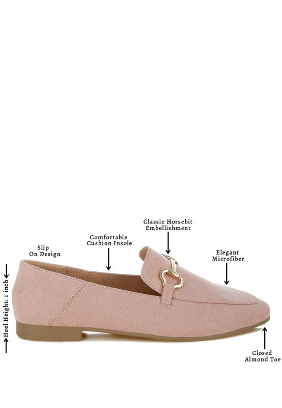 Noltas Horsebit Embellished Flat Loafers - Tigbul's Variety Fashion Shop