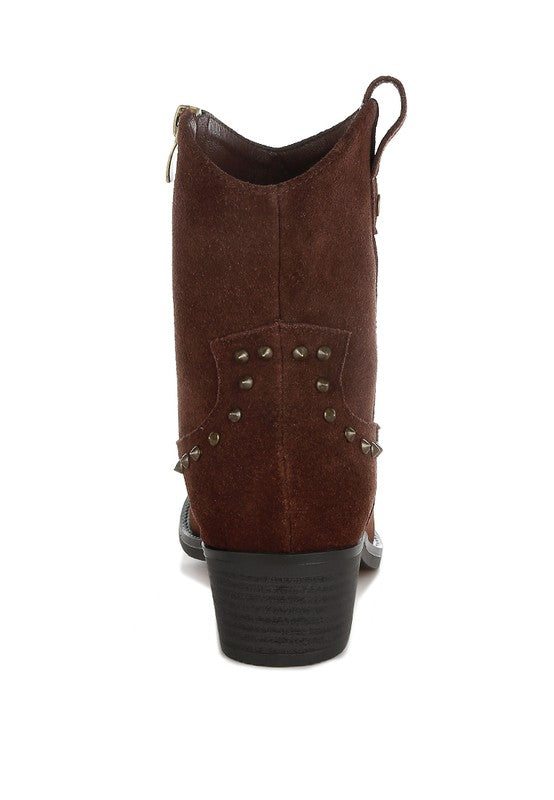 Hira Studs Embellished Cowboy Boots - Tigbul's Variety Fashion Shop