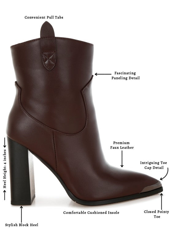 Hatter Pointed Toe Faux Leather Boots - Tigbul's Variety Fashion Shop