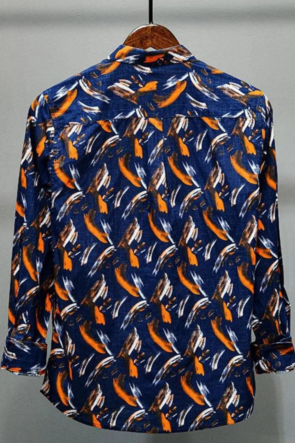 Men's Printed Button Up Long Sleeve Shirt - Tigbul's Variety Fashion Shop