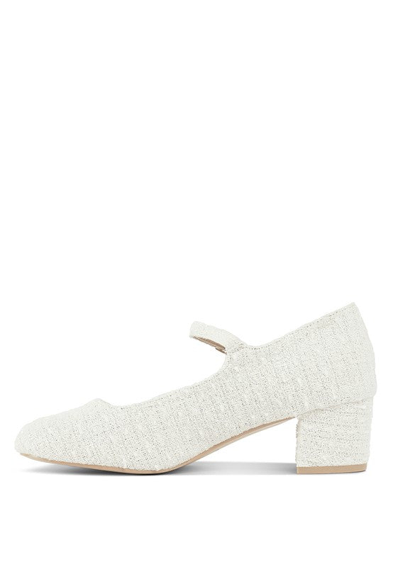 Antara Tweed Mary Jane Sandals - Tigbul's Variety Fashion Shop