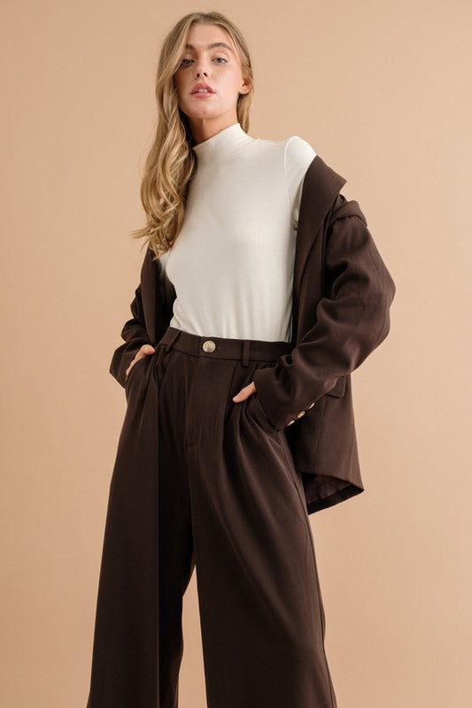DOUBLE BUTTON BLAZER JACKET - Tigbul's Variety Fashion Shop