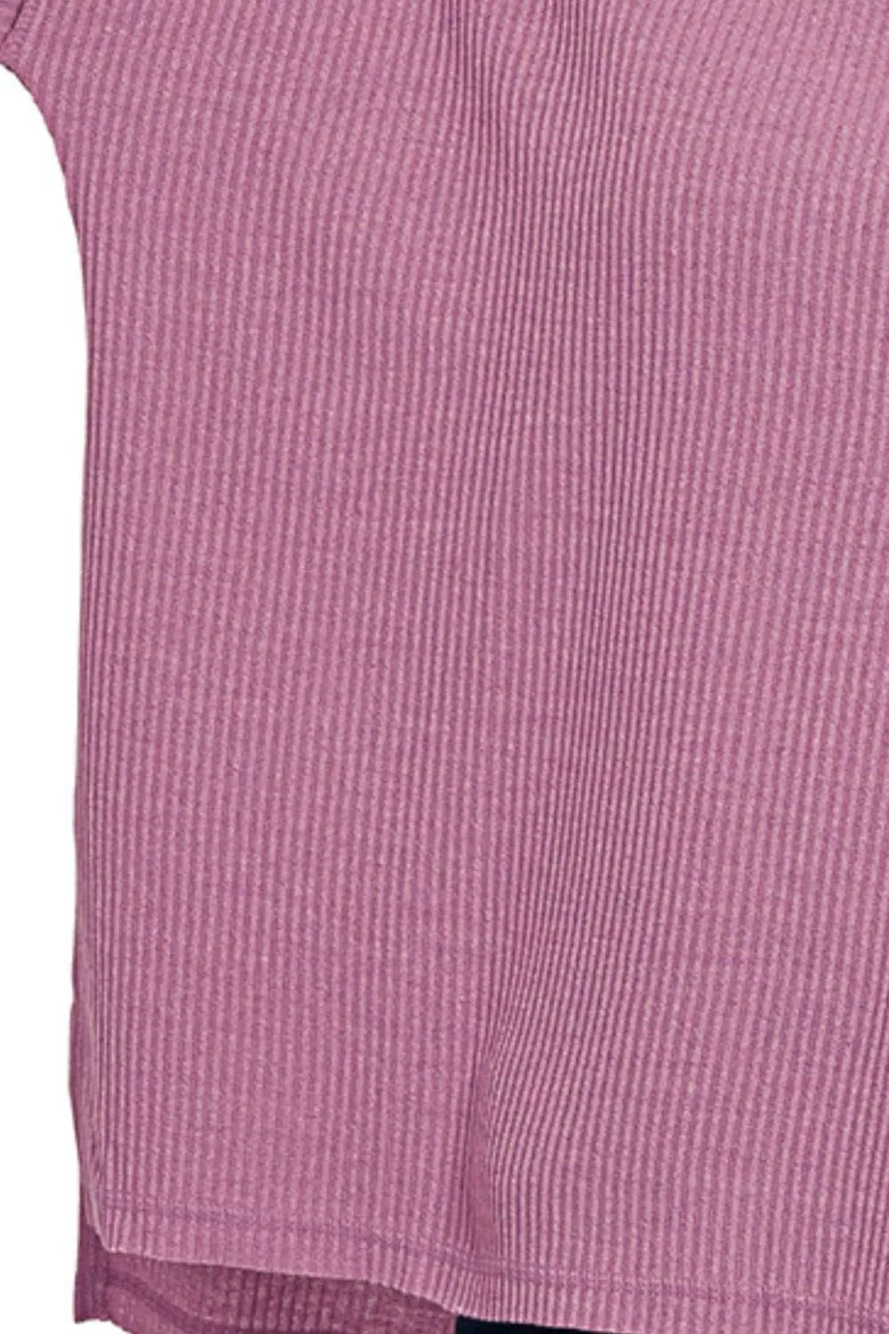 Zenana Ribbed Drop Shoulder Round Neck Sweater - Tigbul's Variety Fashion Shop