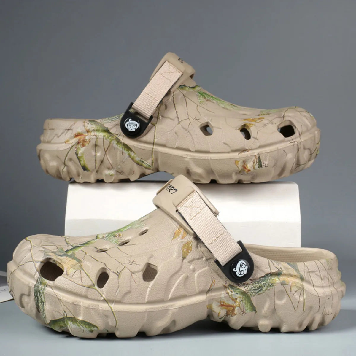 Men's Printed Platform Comfort Clogs Sandals - Tigbul's Variety Fashion Shop