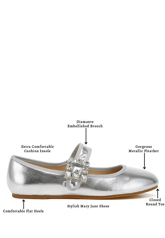 Upstage Brooch Mary Jane Sandals - Tigbul's Variety Fashion Shop