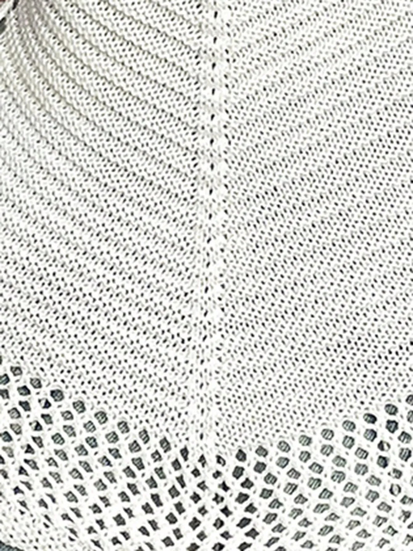 Openwork Scoop Neck Knit Cami - Tigbul's Variety Fashion Shop