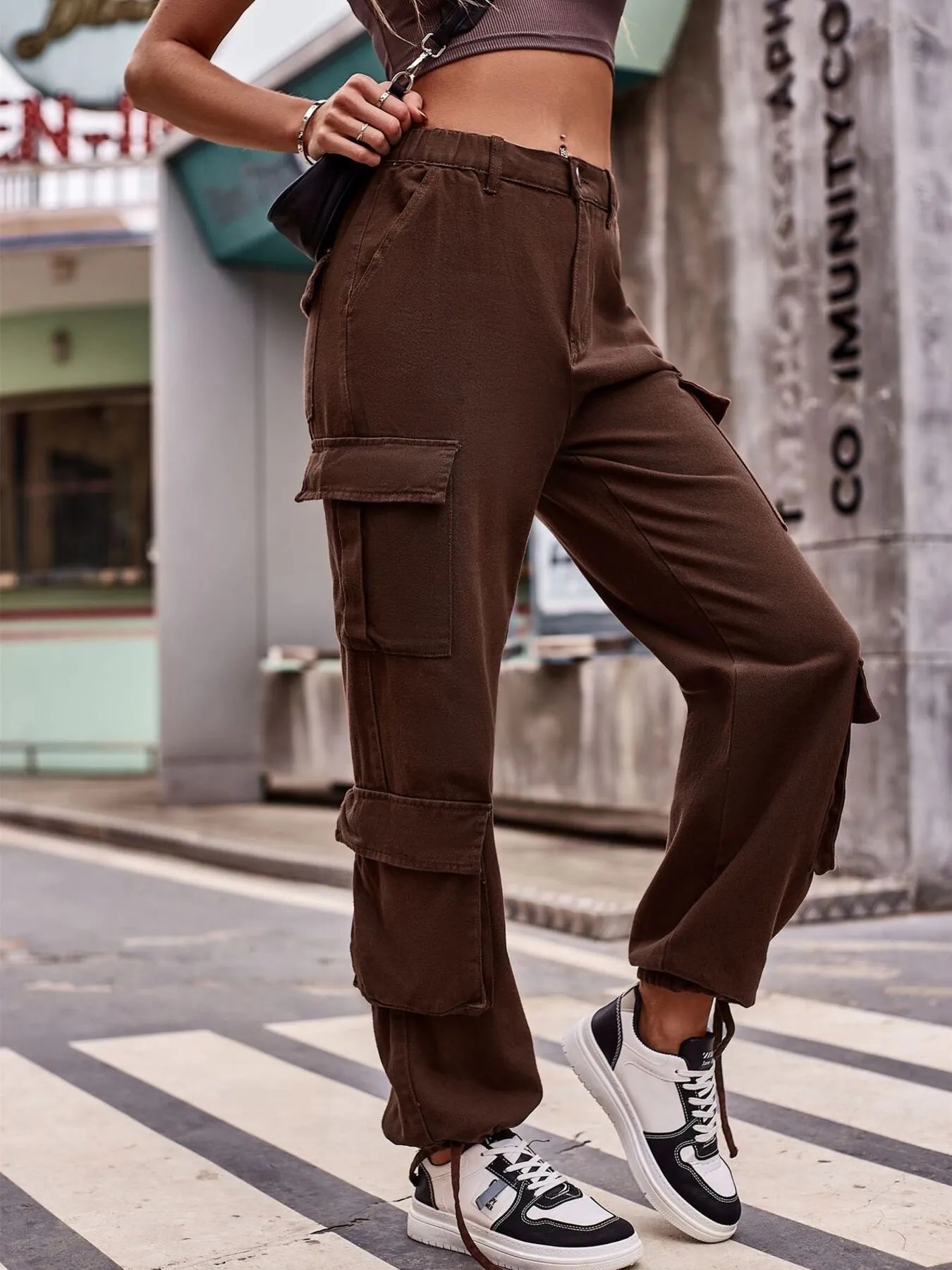 Casual Wide Leg Cargo Jeans - Tigbul's Variety Fashion Shop