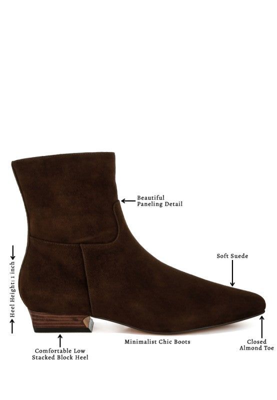 Hakra Flared Heel Suede Boots - Tigbul's Variety Fashion Shop