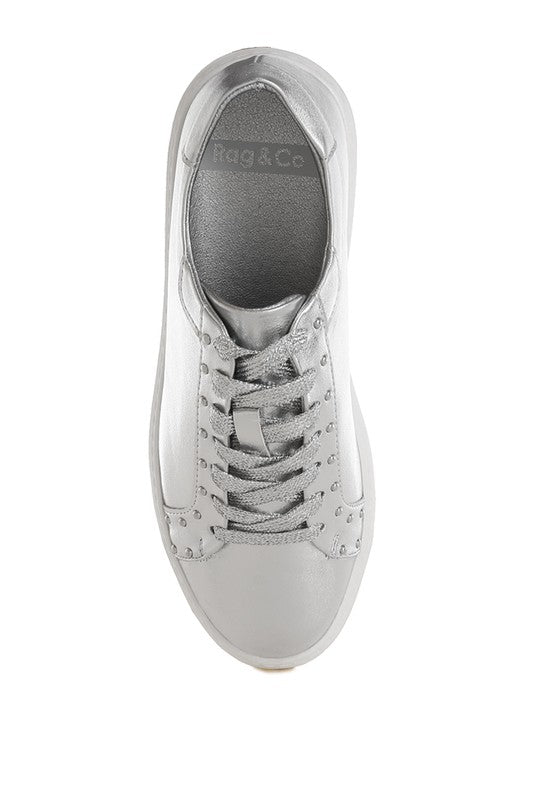 Cincinati Metallic Pleather Chunky Sneakers - Tigbul's Variety Fashion Shop