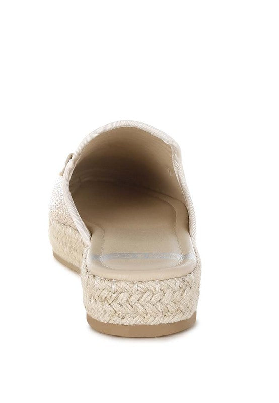 Marama Horsebit Embellished Raffia Mules - Tigbul's Variety Fashion Shop