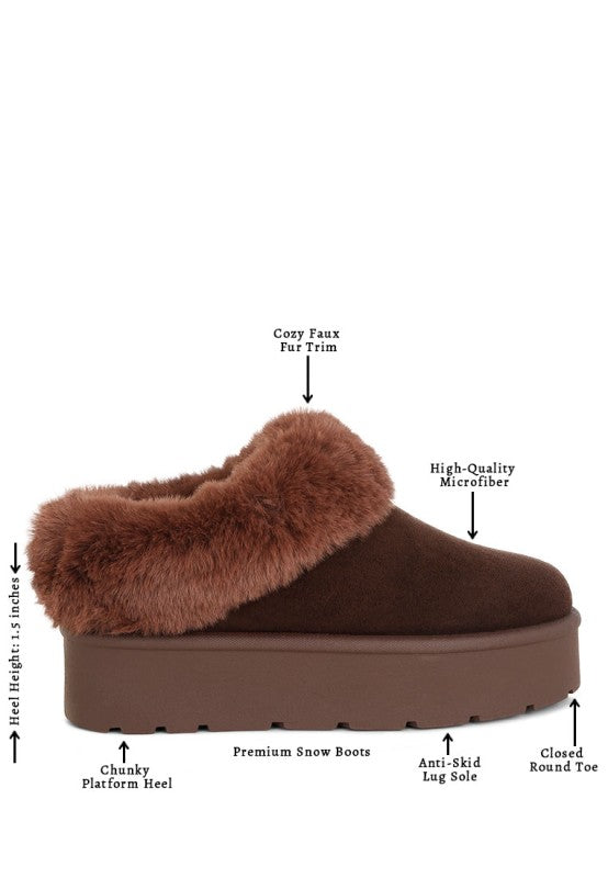 Aniso Faux Fur Slip On Snow Boots - Tigbul's Variety Fashion Shop