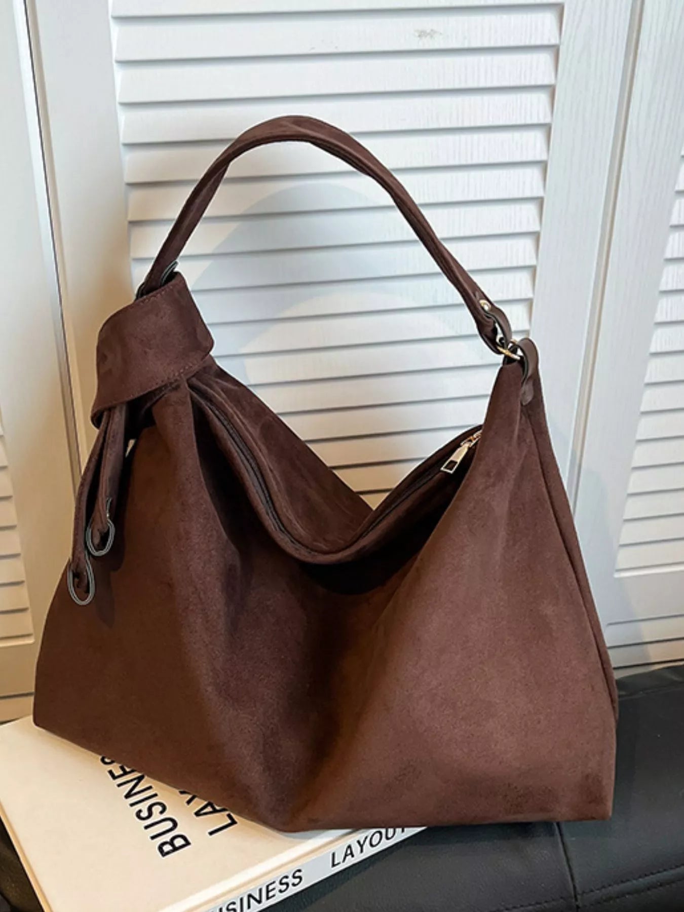Suede Knot Shoulder Bag - Tigbul's Variety Fashion Shop