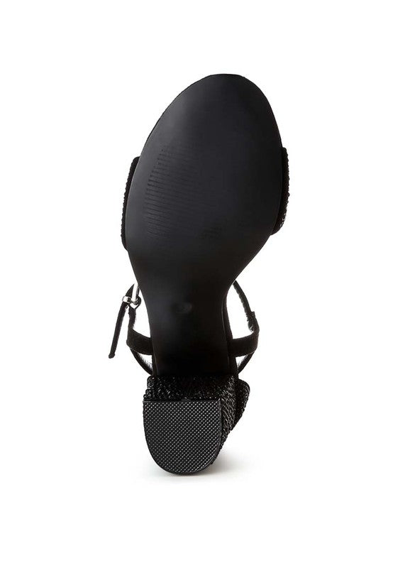 Navoli Rhinestones Embellished Sandals - Tigbul's Variety Fashion Shop