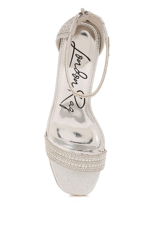 Mejuri Rhinestones And Pearl Embellished Sandals - Tigbul's Variety Fashion Shop