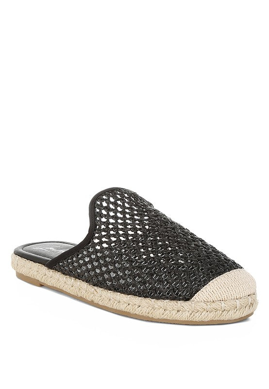 Nongai Raffia Espadrilles Mules - Tigbul's Variety Fashion Shop