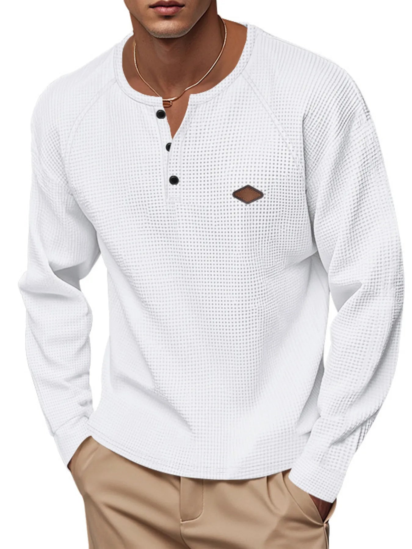 Men's Full Size Button Detail Long Sleeve T-Shirt Plus Size - Tigbul's Variety Fashion Shop