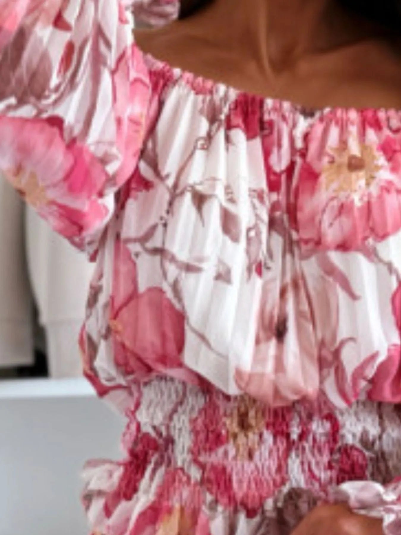 Floral Off-Shoulder Top and Skirt Two-Piece Set - Tigbul's Variety Fashion Shop