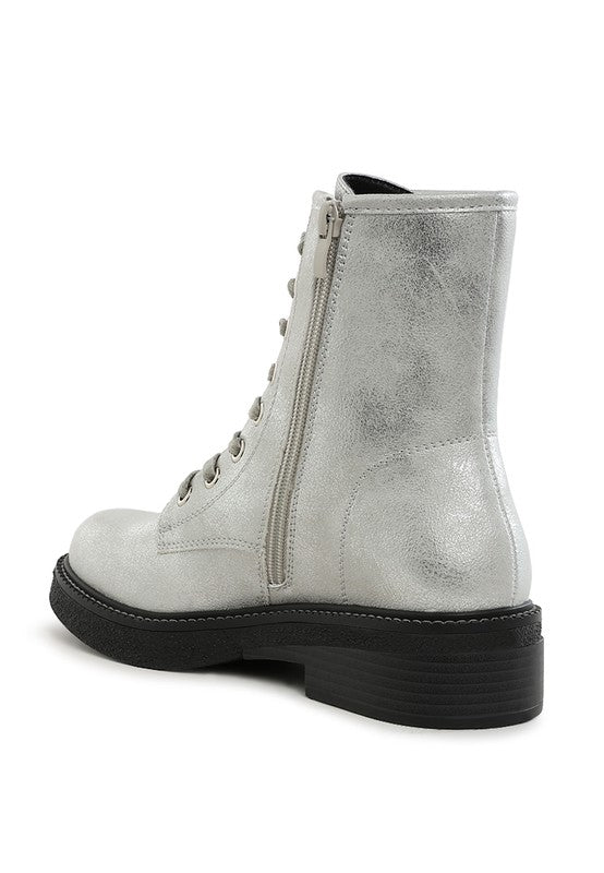 Clover Faux Leather Lace Up Boots - Tigbul's Variety Fashion Shop