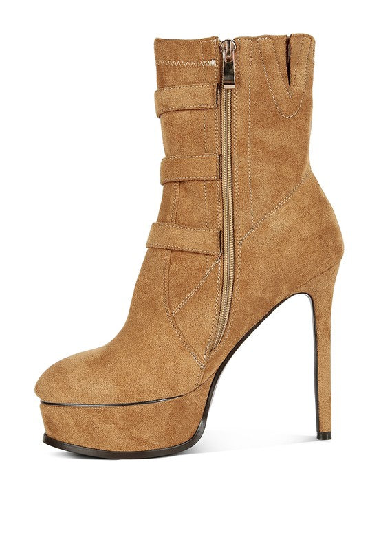 BEAUX High Platform Stiletto Ankle Boots - Tigbul's Variety Fashion Shop