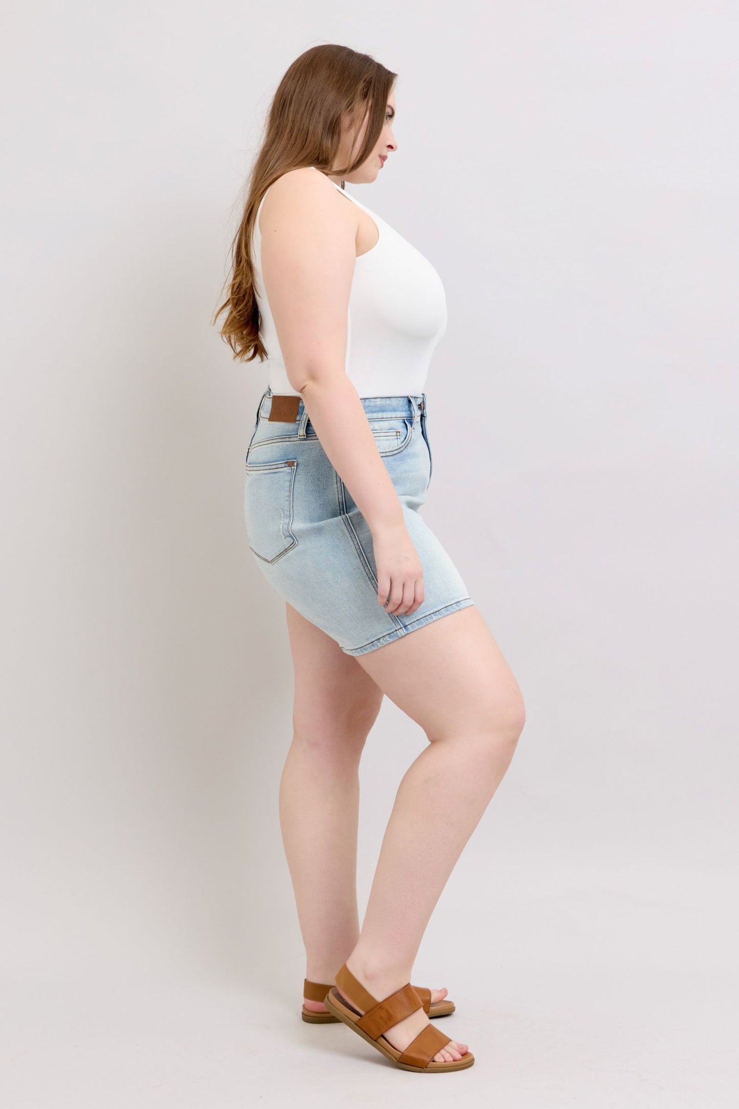 2 Button Denim Shorts with Pockets - Tigbul's Variety Fashion Shop