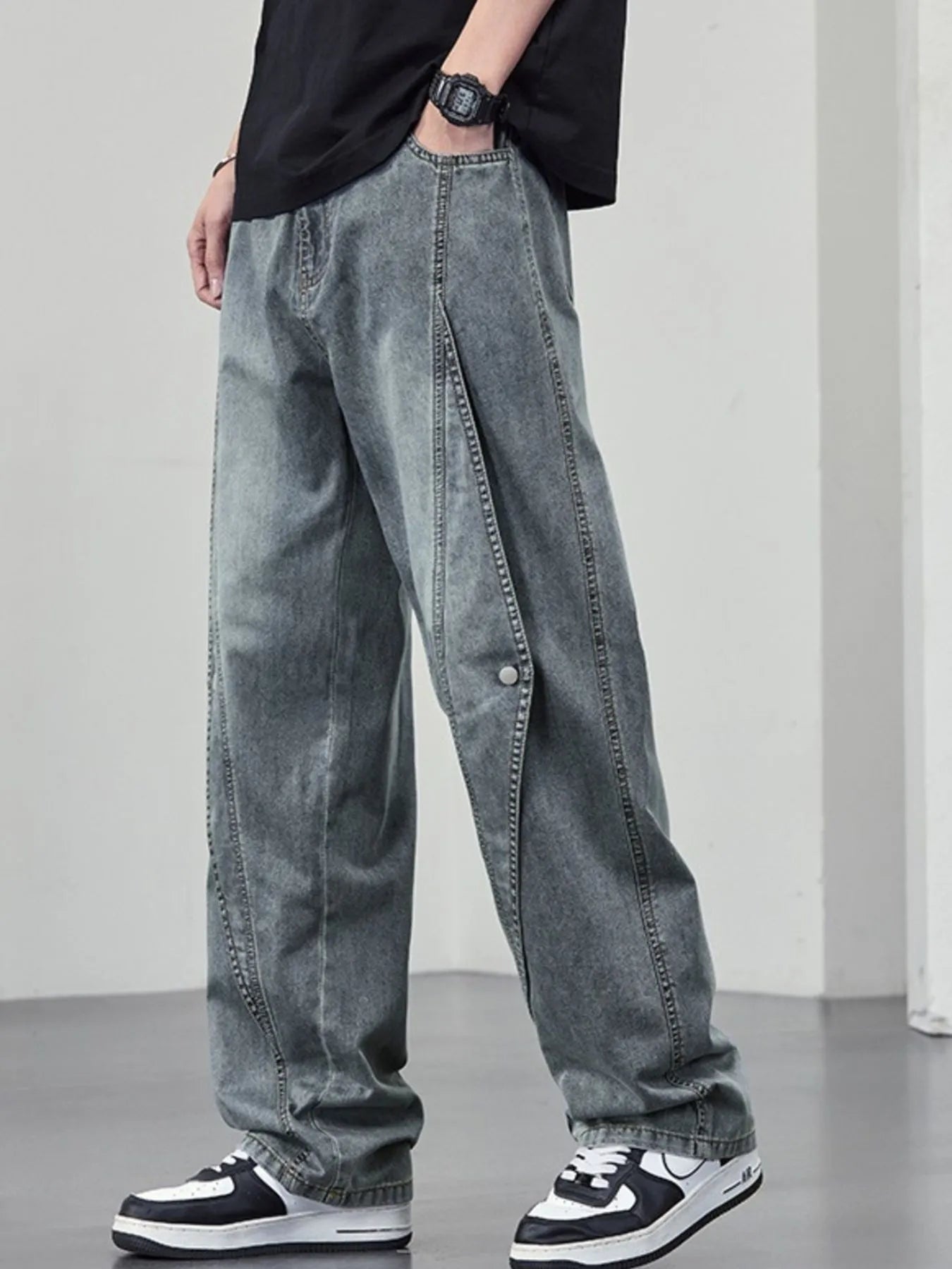 Men's Plus Size Wide Leg Jeans - Tigbul's Variety Fashion Shop