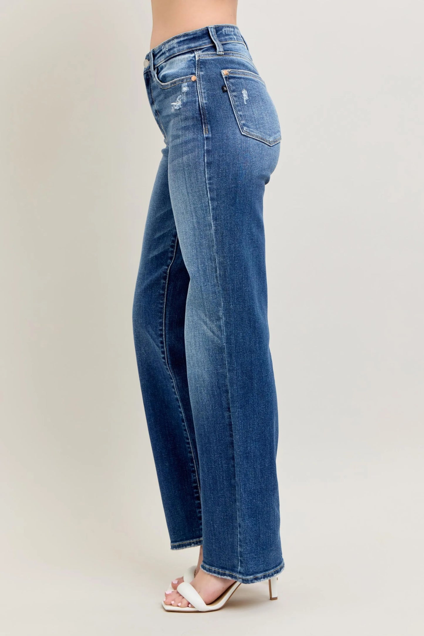 Judy Blue Full Size High Waist 90's Straight Leg Jeans Plus Size - Tigbul's Variety Fashion Shop