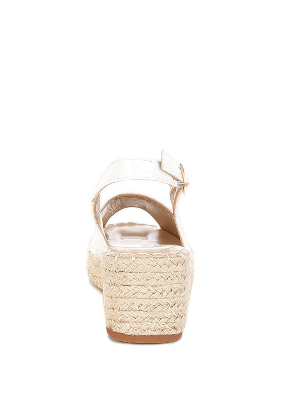 Yarael Croco Peep Toe Wedges - Tigbul's Variety Fashion Shop