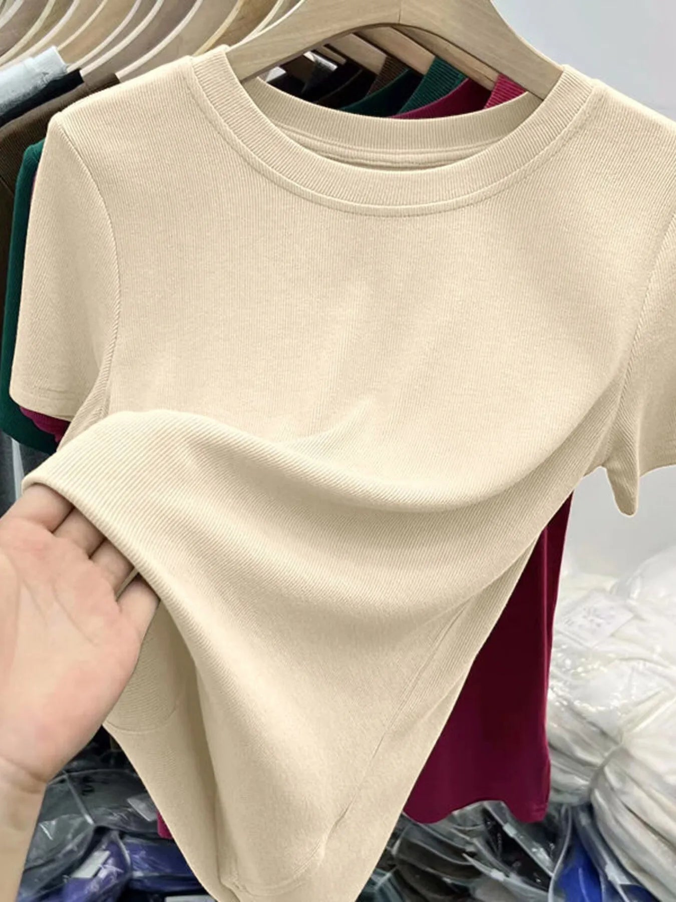 Crew Neck Short Sleeve T-Shirt - Tigbul's Variety Fashion Shop