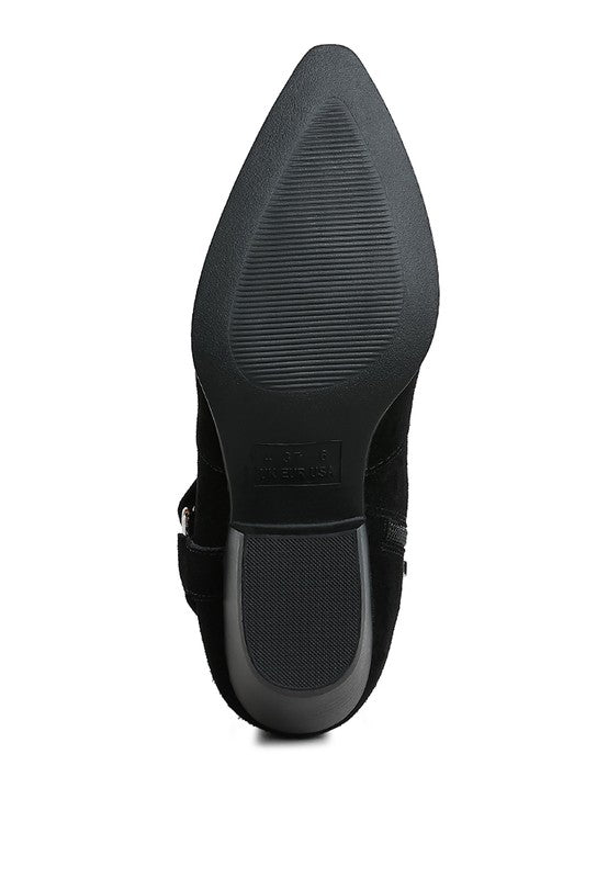 Jockey Harness Detail Ankle Boots - Tigbul's Variety Fashion Shop
