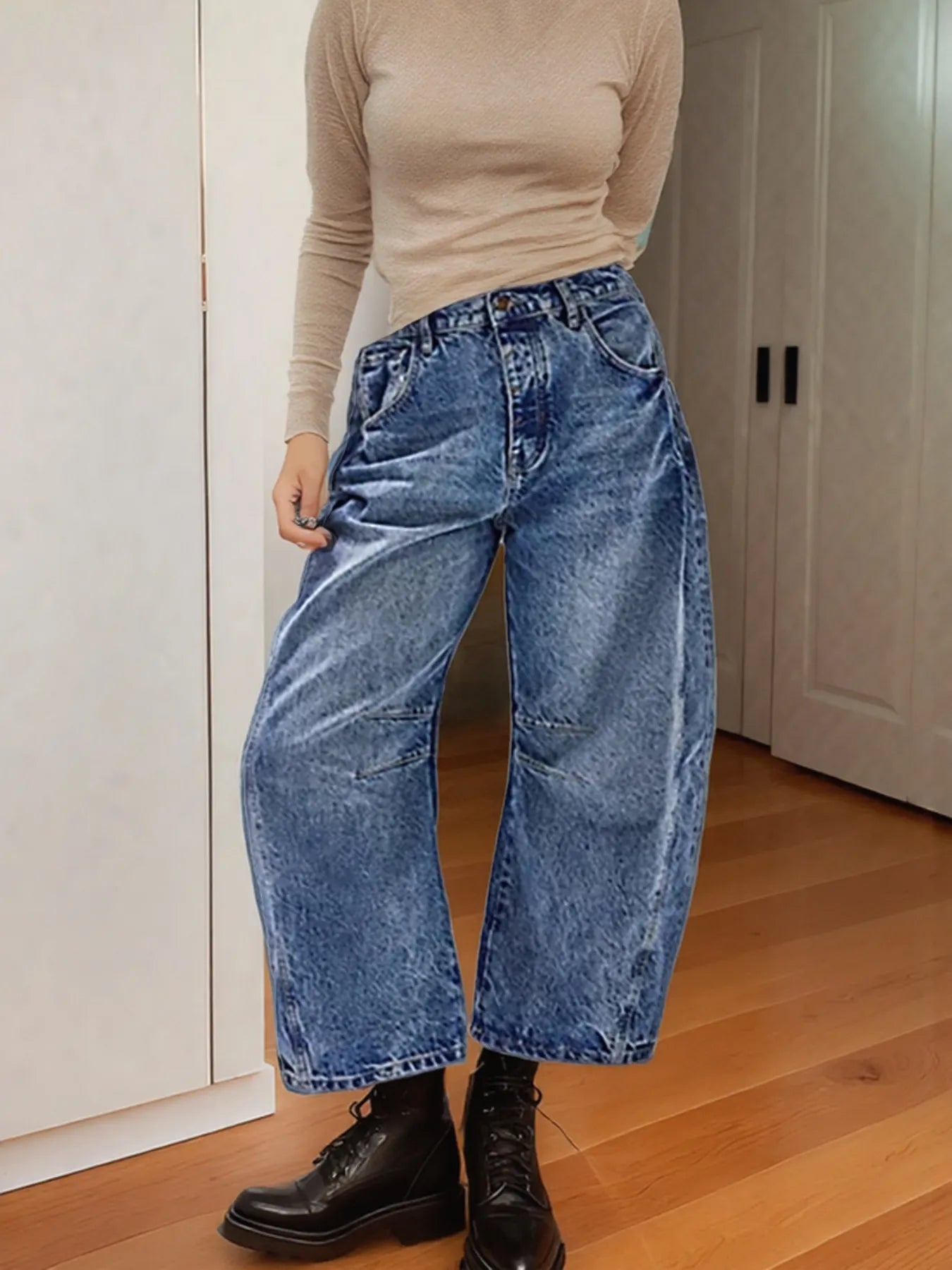 Wide Leg Relaxed Fit Jeans - Tigbul's Variety Fashion Shop