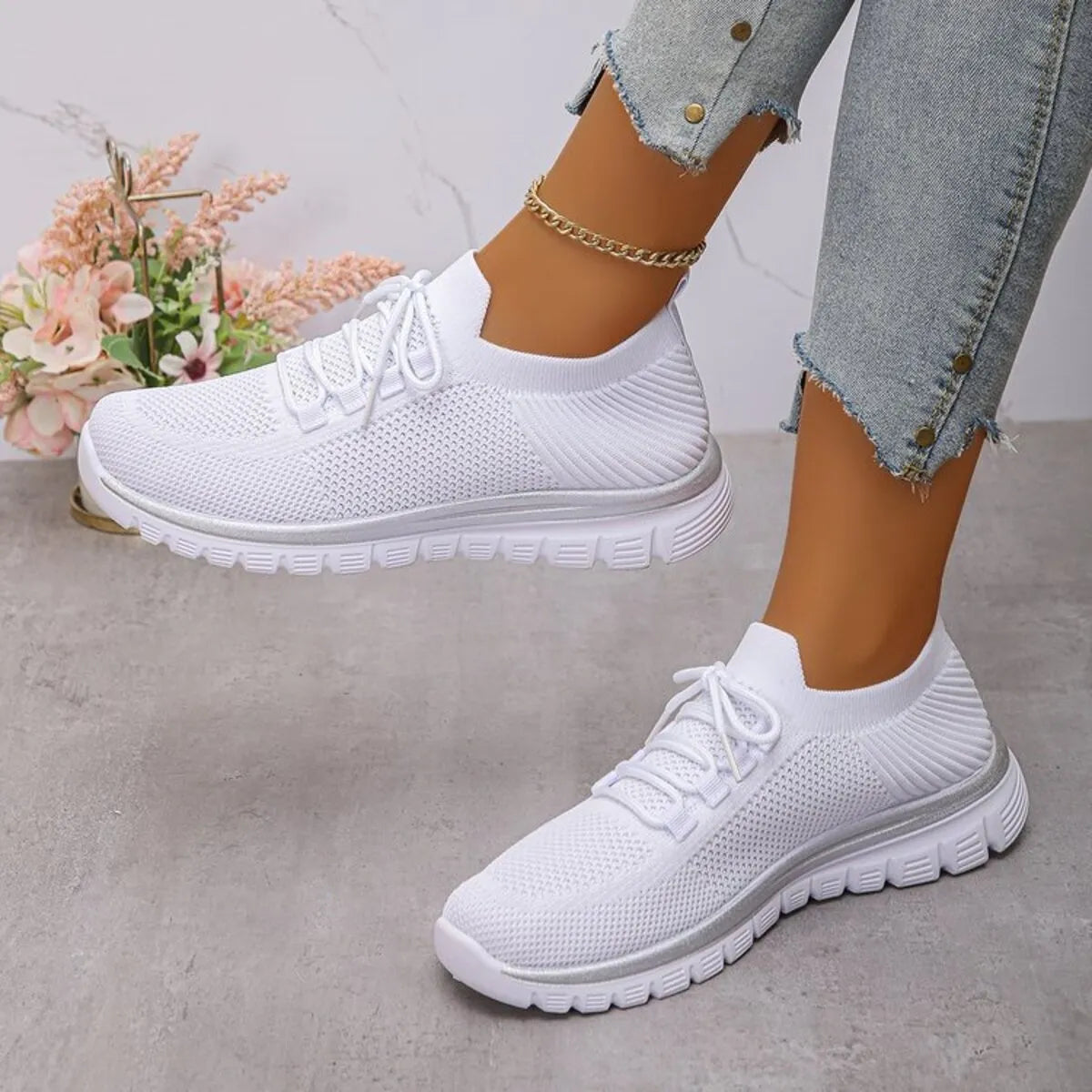 Breathable Mesh Lace Up Athletic - Tigbul's Variety Fashion Shop