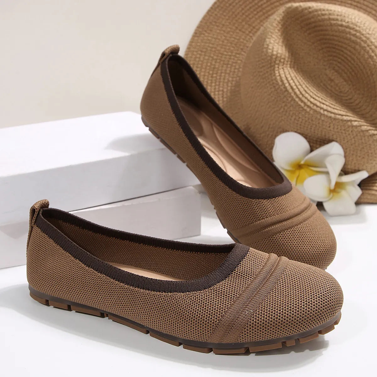 Round Toe Flat Slip-Ons - Tigbul's Variety Fashion Shop