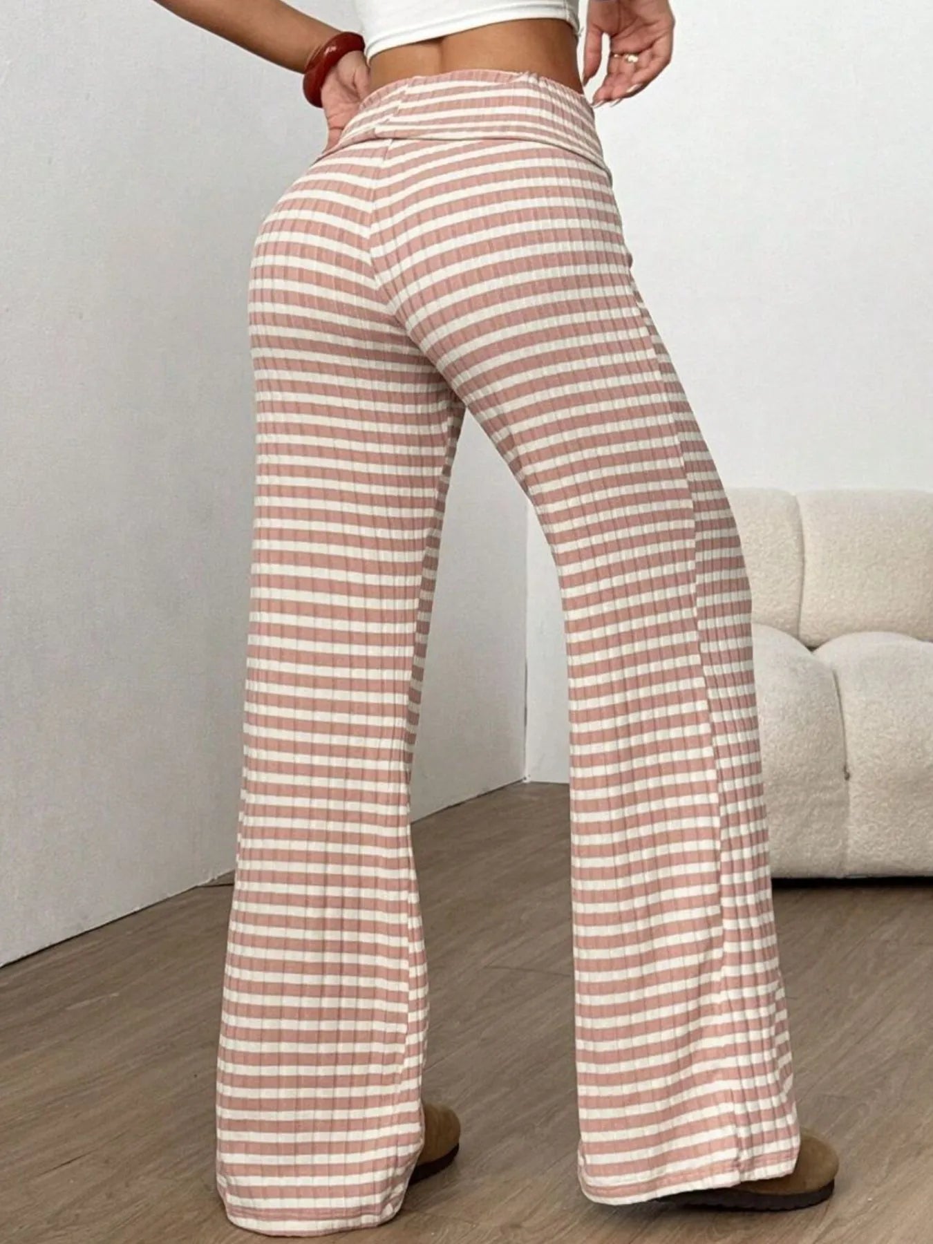 Striped Wide Leg Pants - Tigbul's Variety Fashion Shop
