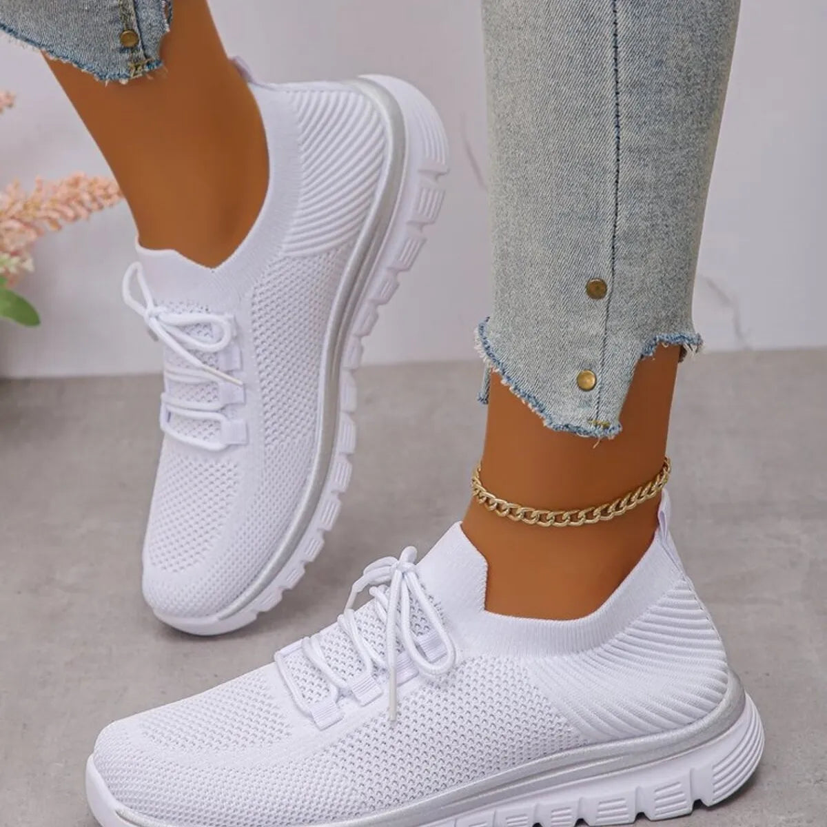 Breathable Mesh Lace Up Athletic - Tigbul's Variety Fashion Shop