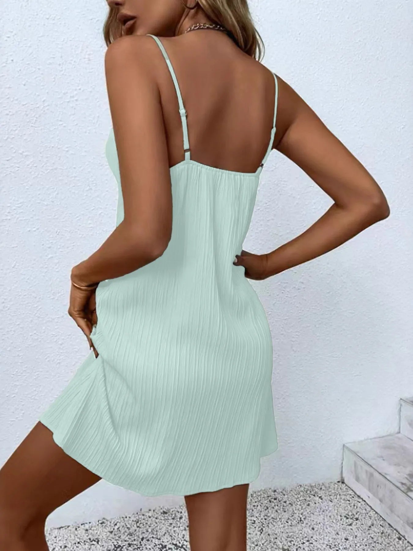 Button-Front Cami Dress - Tigbul's Variety Fashion Shop