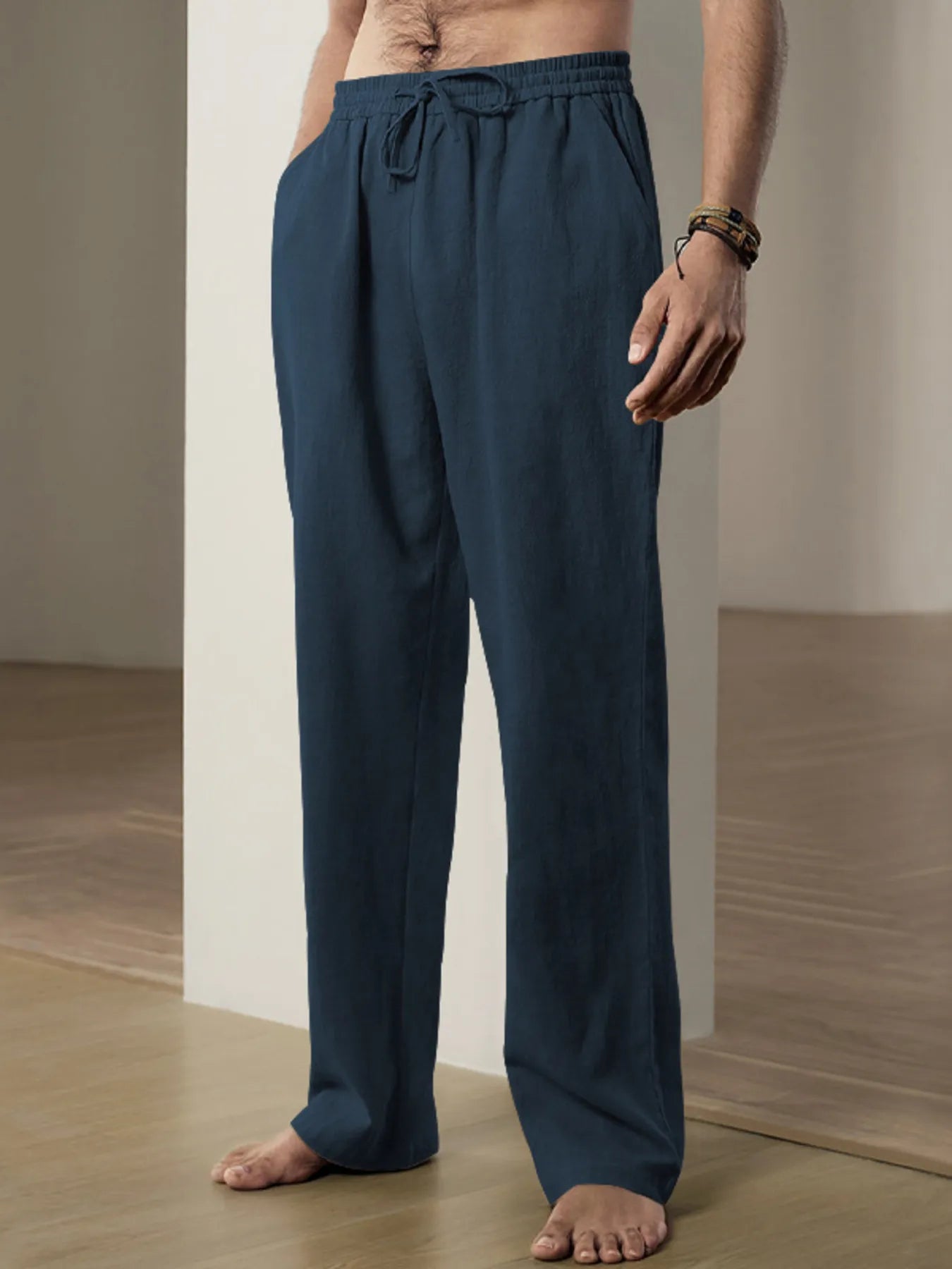 Men's Plus Size Drawstring Loose Fit Pants - Tigbul's Variety Fashion Shop