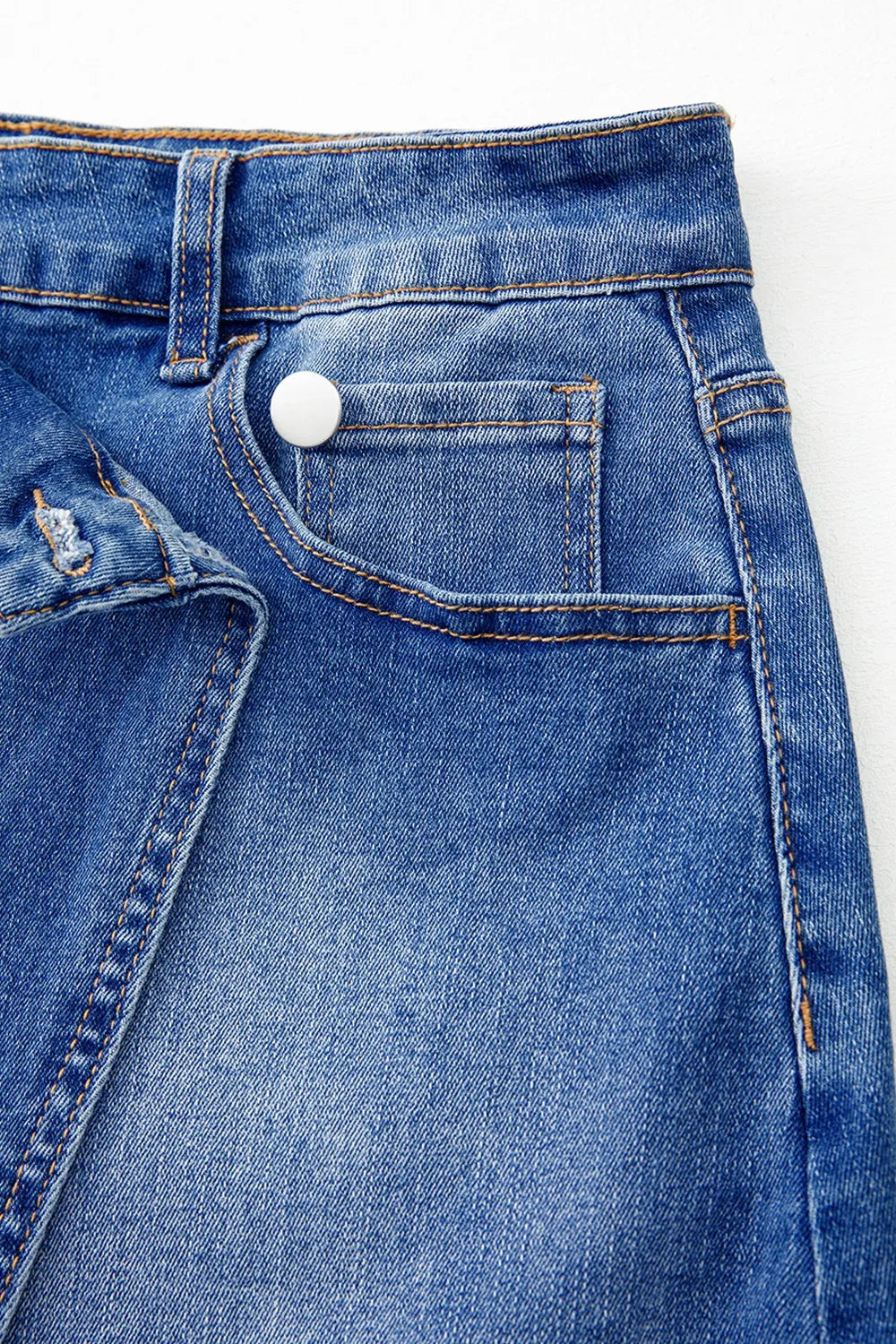 Wrapped Crossed Waist Denim Mini Skirt - Tigbul's Variety Fashion Shop