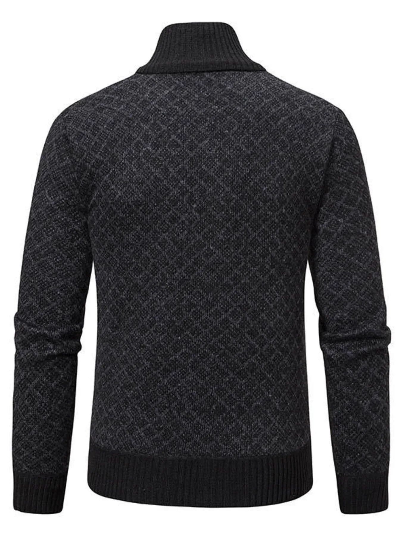 Men's Plus Size Zip-Up Knit Cardigan - Tigbul's Variety Fashion Shop