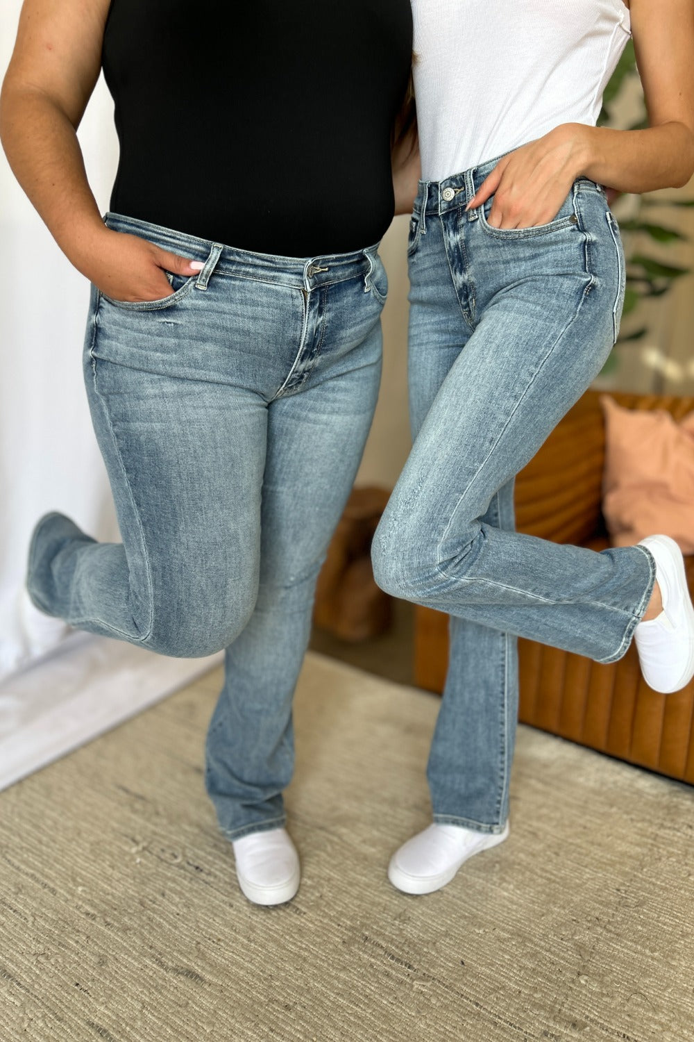 Judy Blue Medium Rise Bootcut Jeans - Tigbul's Variety Fashion Shop