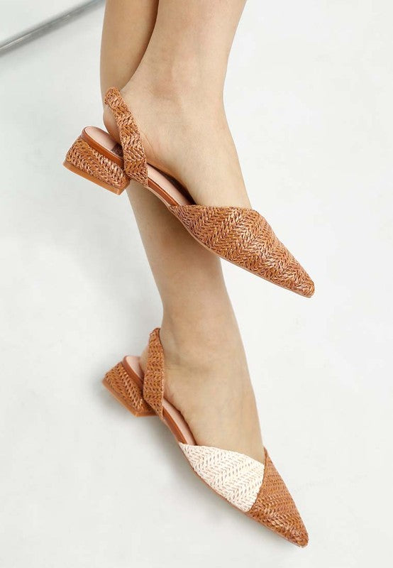 Kinjay Pointy Toe Slingback Sandals - Tigbul's Variety Fashion Shop
