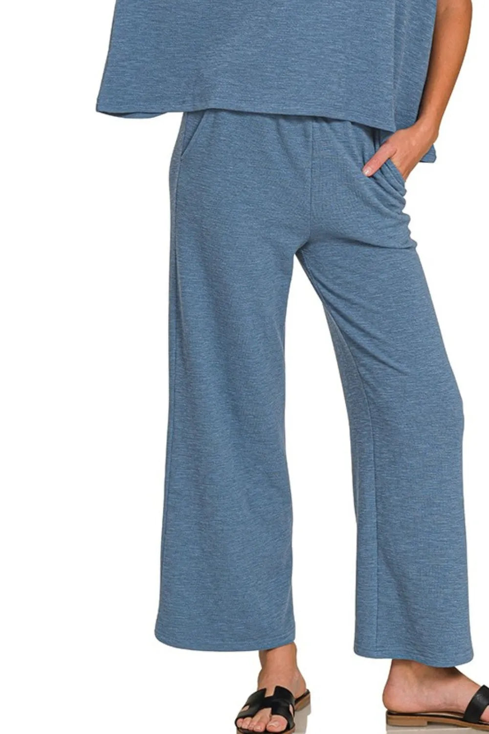 Zenana Cotton Slub Top & Pants Set - Tigbul's Variety Fashion Shop