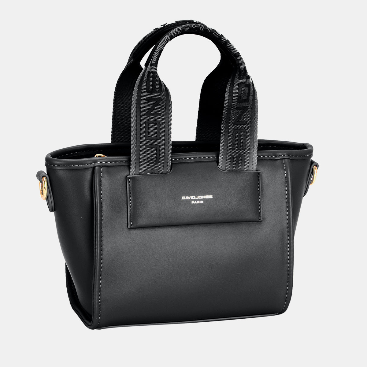 David Jones Small Handbag with Embossed Pattern Handles - Tigbul's Variety Fashion Shop