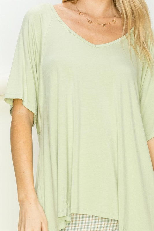 Oversized Short Sleeve Top - Tigbul's Variety Fashion Shop