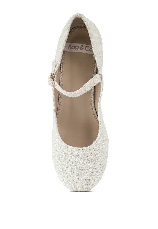 Antara Tweed Mary Jane Sandals - Tigbul's Variety Fashion Shop
