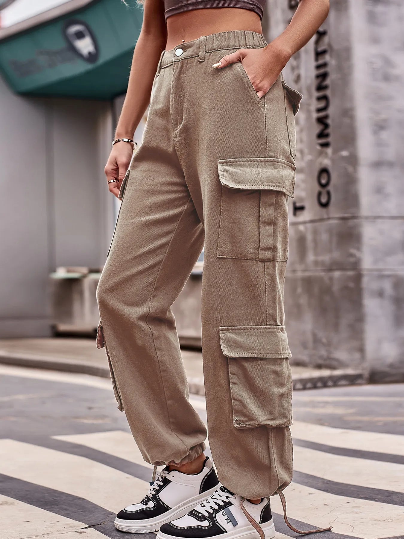 Casual Wide Leg Cargo Jeans - Tigbul's Variety Fashion Shop